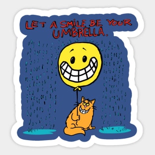 Let a smile be your umbrella Sticker